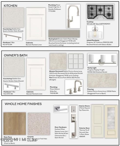 Sample of building materials used in homes in Evergreen Island at Silverleaf - Classic, St. Augustine (Image 2). Sample of building materials used in homes in Evergreen Island at Silverleaf - Classic, St. Augustine (Image 2).