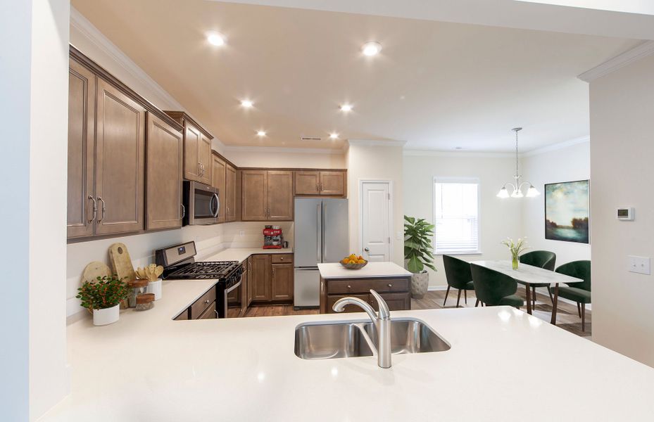 Representative furnished interior of a home built from the Badin by Pulte Homes in Parkside Crossing, Charlotte (Image 121).