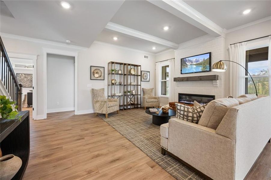 Furnished interior view inside a new home in Rosewood Lake Estates, Hoschton (Image 51).