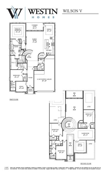 2D floor plan layout for the The Wilson V by Westin Homes in Cross Creek West - 55', Fulshear, TX (Image 2). 2D floor plan layout for the The Wilson V by Westin Homes in Cross Creek West - 55', Fulshear, TX (Image 2).