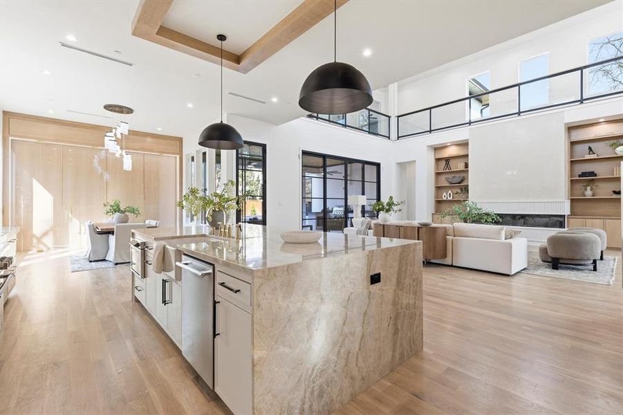 View from Kitchen to Dining & Living!