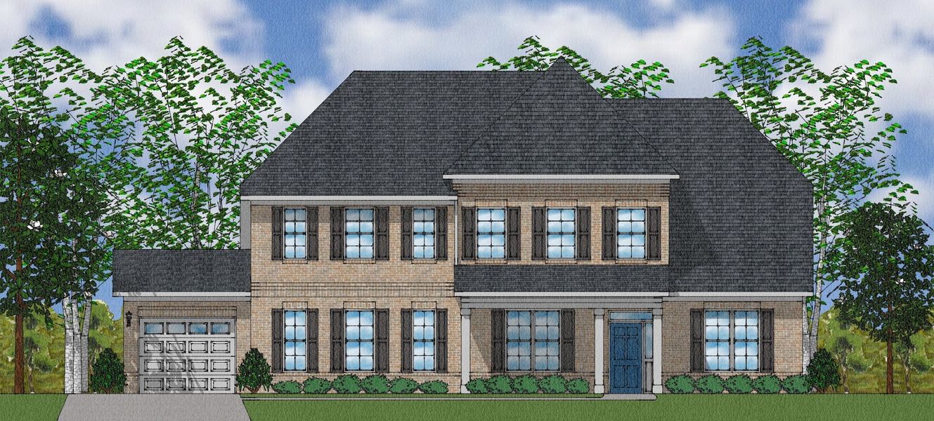 Representative exterior photo of a completed home built from the Livingston - Elite Collection by Mungo Homes in Walnut Grove, Easley, SC (Image 15).