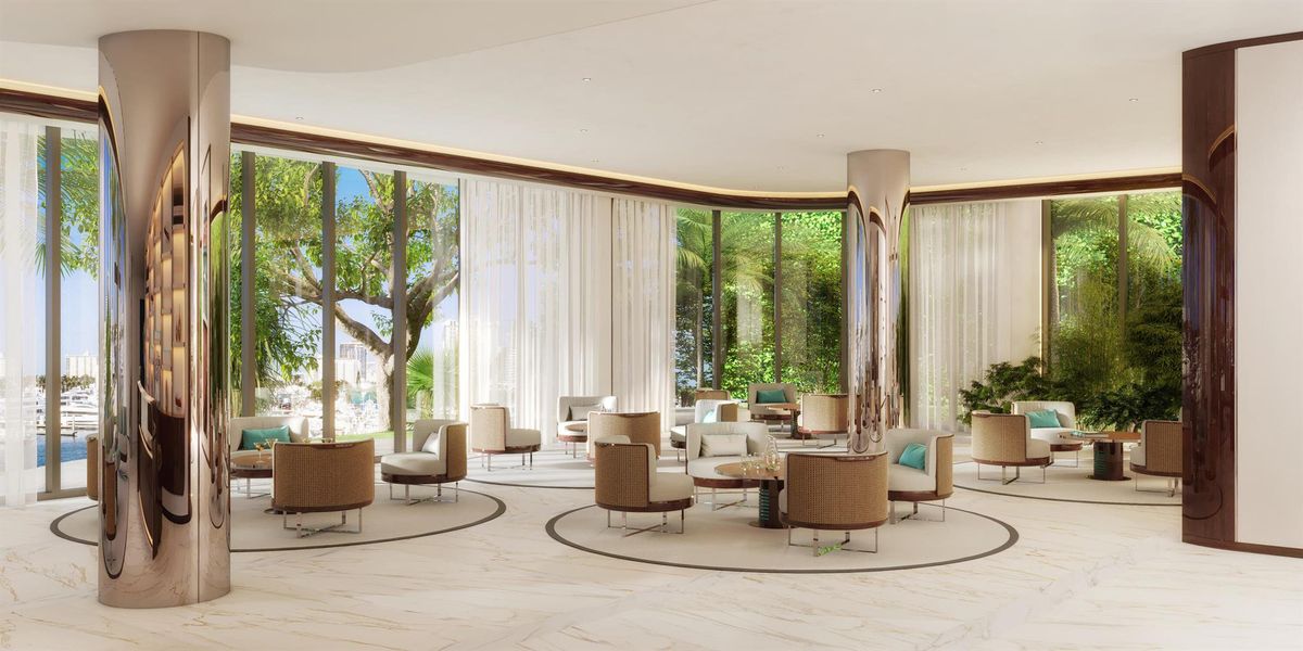 Furnished interior view inside a new home in Riva Residenze, Fort Lauderdale (Image 10).