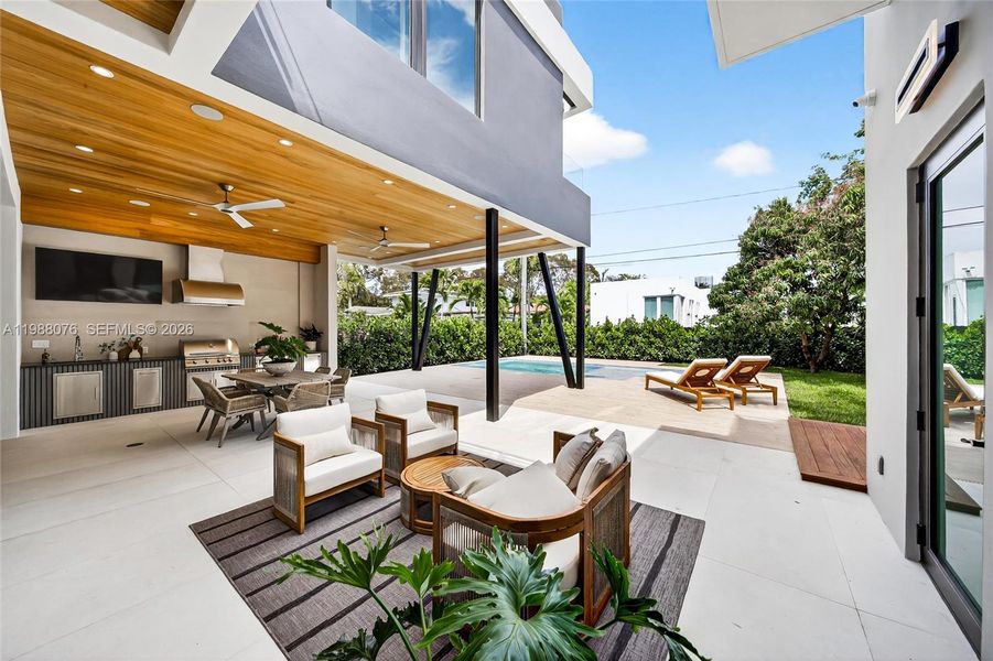 Exterior details and patio area of a home in , Miami (Image 3).