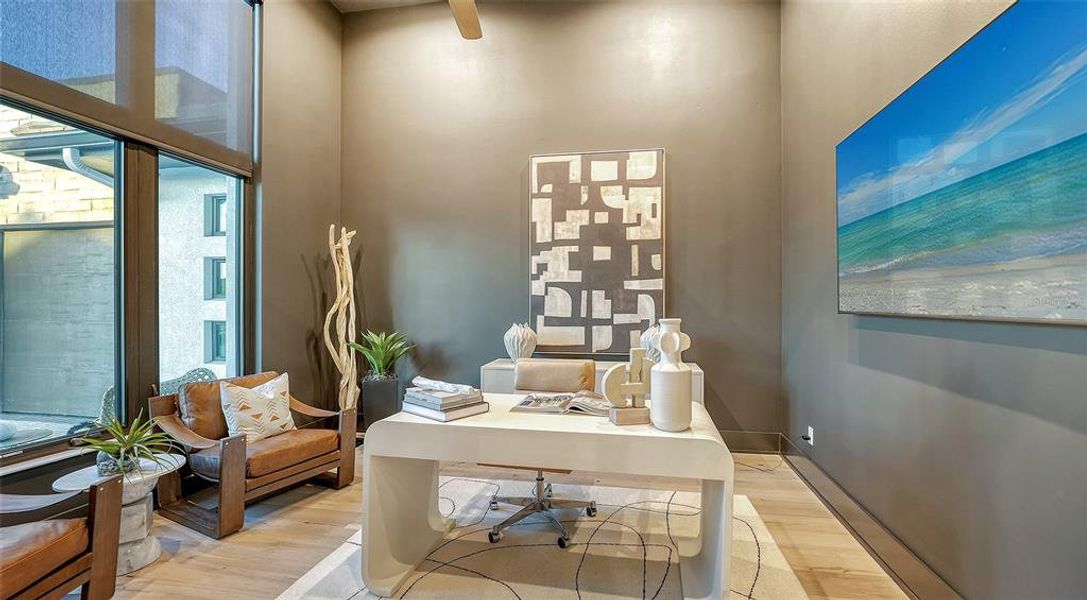 Furnished interior view inside a new home in Wild Blue at Waterside, Sarasota (Image 59).