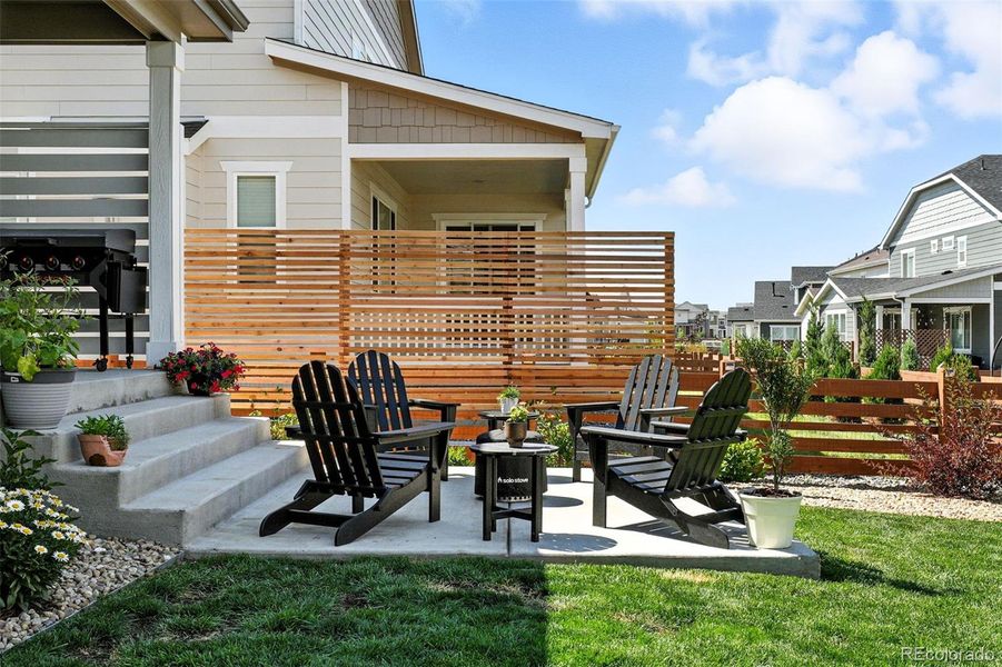Exterior details and patio area of a home in Colliers Hill, Erie (Image 4). Exterior details and patio area of a home in Colliers Hill, Erie (Image 4).