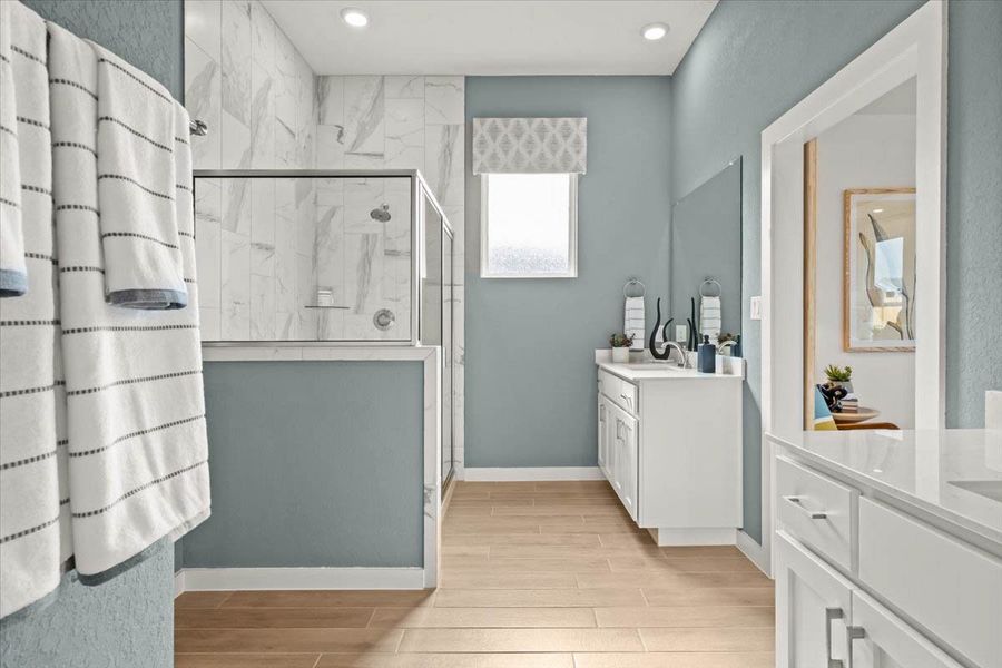 Furnished interior view inside a new home in Meyer Ranch, New Braunfels (Image 45).