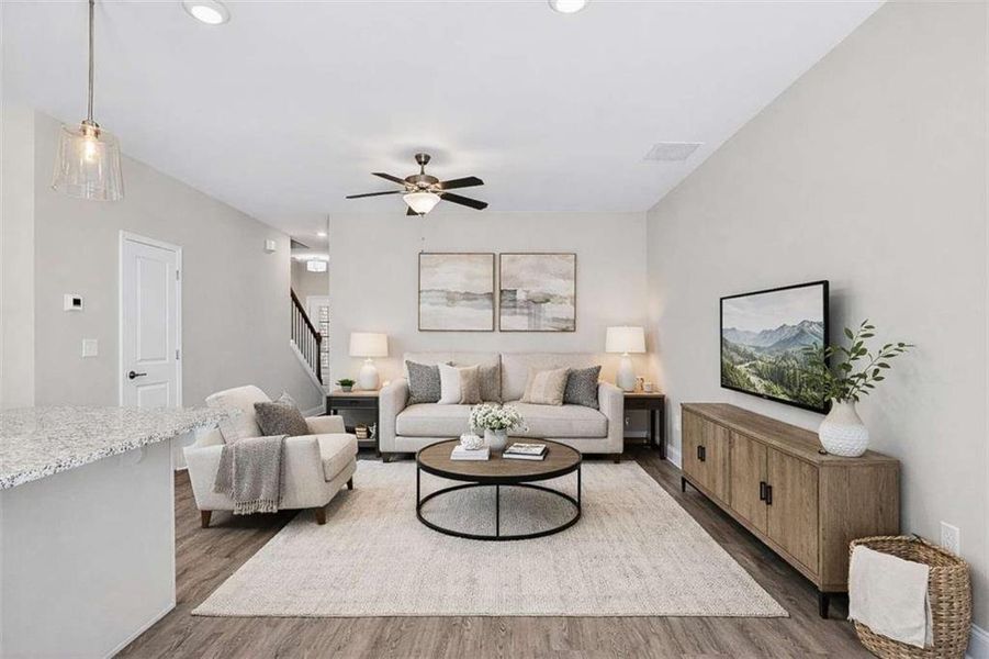 Furnished interior view inside a new home in Morning Creek Forest, South Fulton (Image 5).