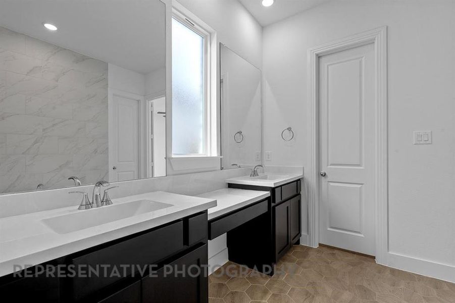 Furnished interior view inside a new home in Mosaic: 60ft. lots, Celina (Image 15).