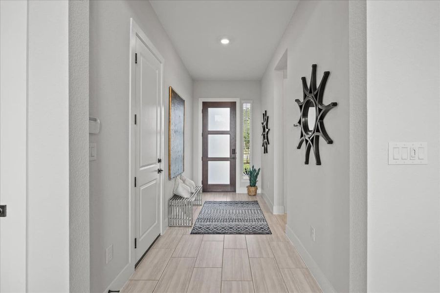 Furnished interior view inside a new home in 6 Creeks, Kyle (Image 18).