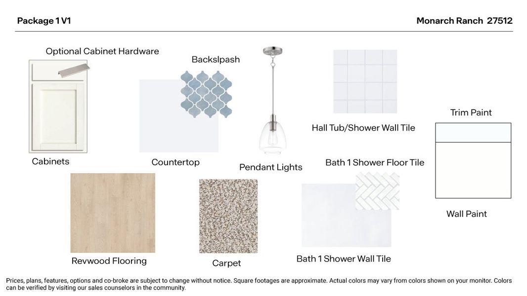 Sample of building materials used in homes in Monarch Ranch, Manor (Image 35).
