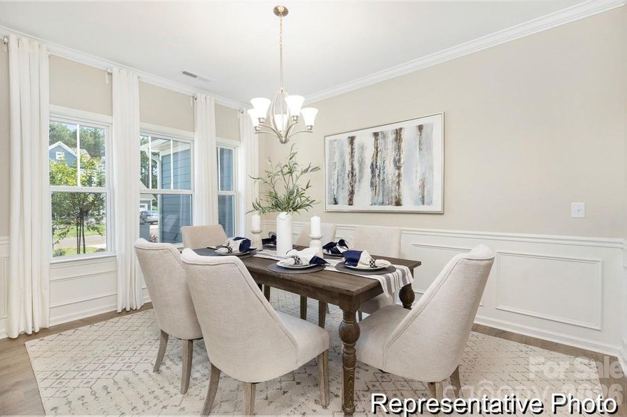 Furnished interior view inside a new home in , Statesville (Image 19).