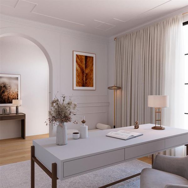 Furnished interior view inside a new home in , Dallas (Image 9).