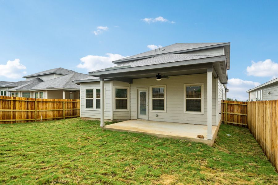 Back exterior of the Reynolds floorplan at a Meritage Homes community.