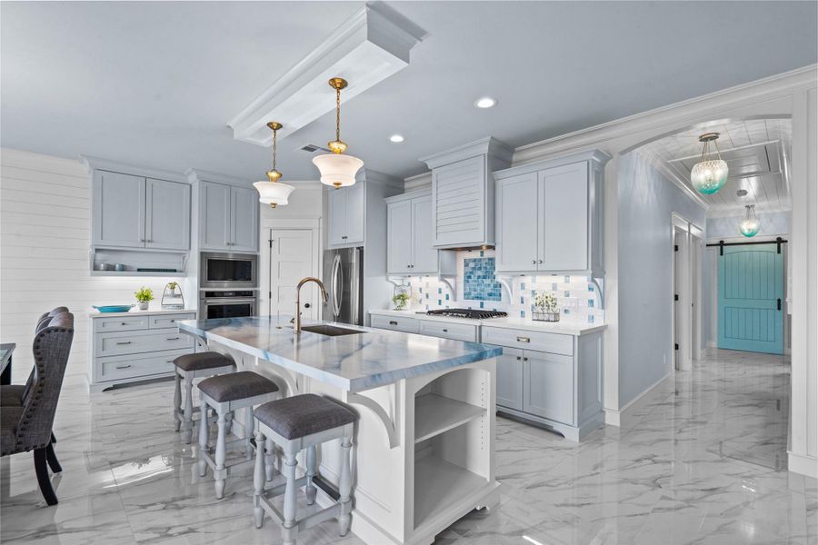 Furnished interior view inside a new home in , Bayou Vista (Image 4).