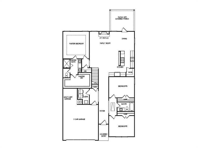 2D floor plan layout of this home in Sutton's Landing, Statham, GA (Image 17).