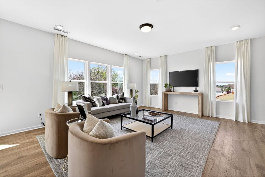 Furnished interior view inside a new home in Grandview, Albemarle (Image 6). Furnished interior view inside a new home in Grandview, Albemarle (Image 6).