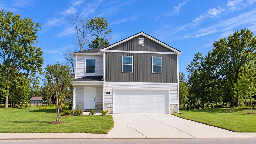 Front exterior of a new home in Evergreen Landing, Rossville, GA, highlighting curb appeal (Image 21).