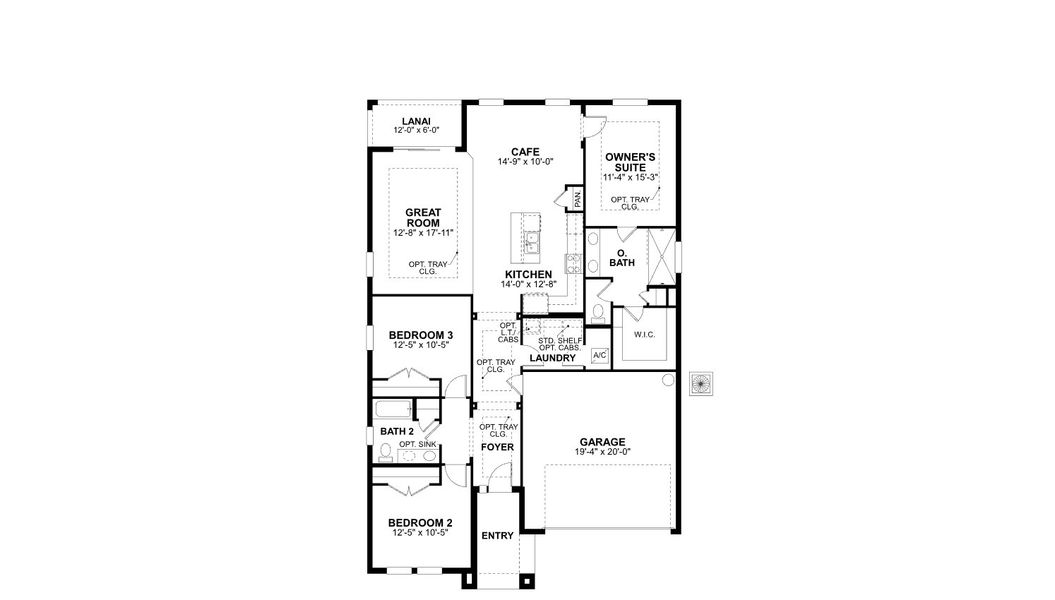2D floor plan layout of this home in Hawkstone, Sarasota, FL (Image 2).