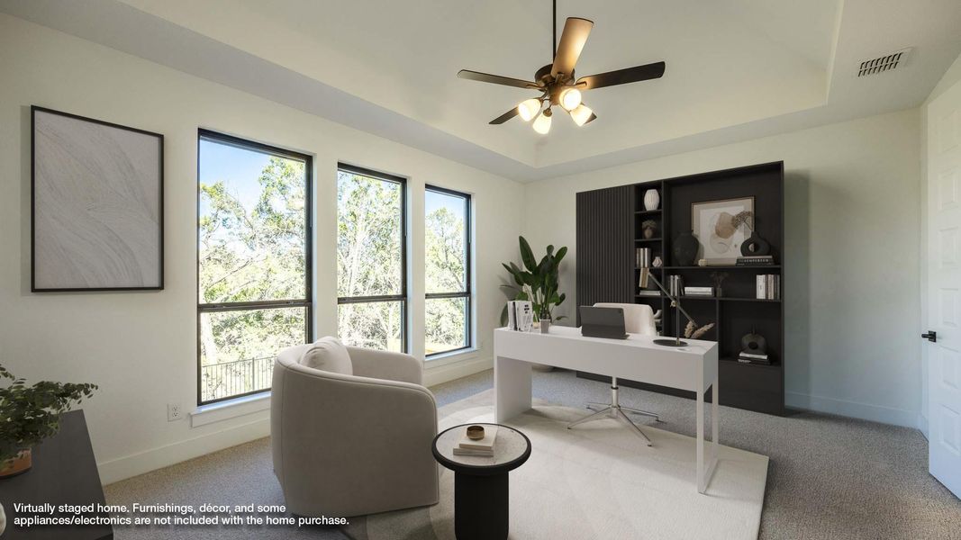 Furnished interior view inside a new home in Parkside On The River 60', Georgetown (Image 5).