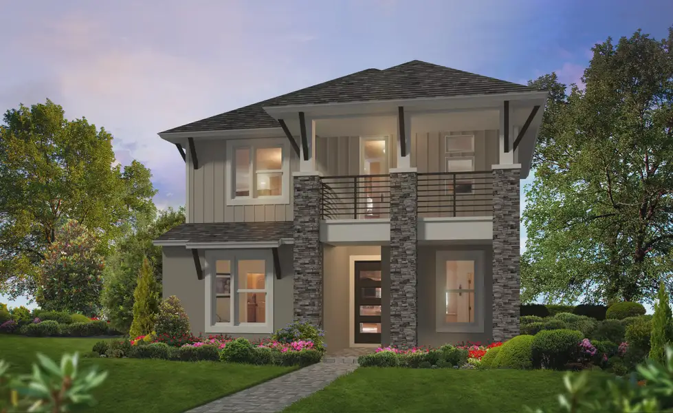 Representative exterior photo of a completed home built from the Primrose by ICI Homes in Persimmon Park, Wesley Chapel, FL (Image 6). Representative exterior photo of a completed home built from the Primrose by ICI Homes in Persimmon Park, Wesley Chapel, FL (Image 6).