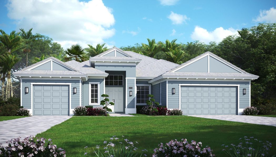 Representative exterior photo of a completed home built from the Callie by GHO Homes in Belterra, Port St. Lucie, FL (Image 5).