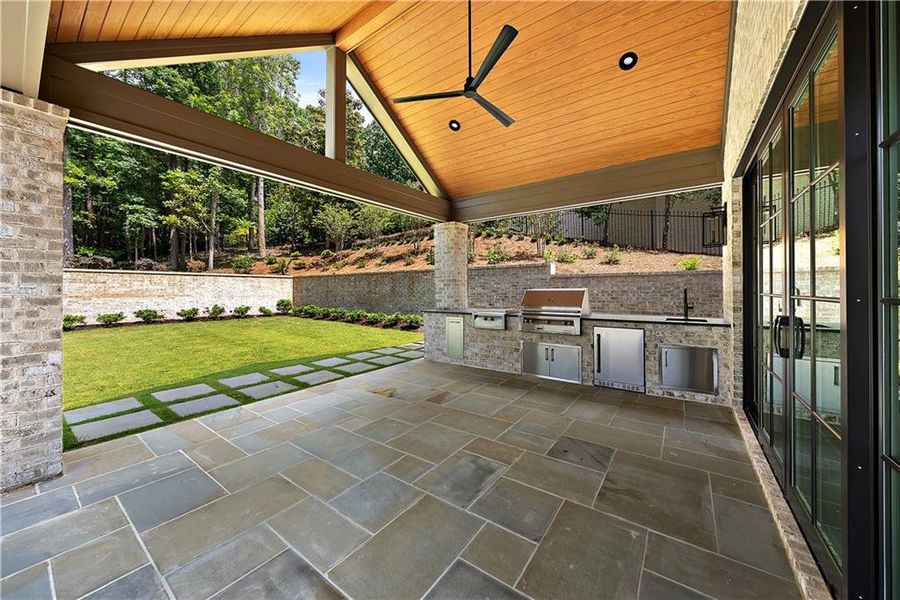 Exterior details and patio area of a home in , Atlanta (Image 22).