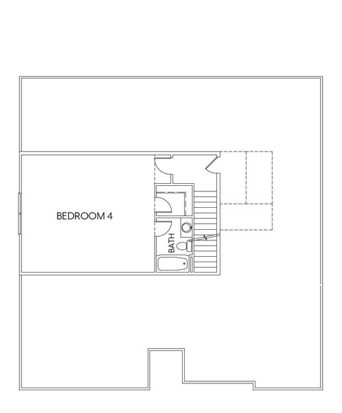 2D floor plan layout for the Easton by McKinley Homes in Hellen Valley, Braselton, GA (Image 4).