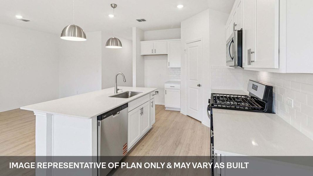 Representative furnished interior of a home built from the The Easton by D.R. Horton in Valverde, Bastrop (Image 4).