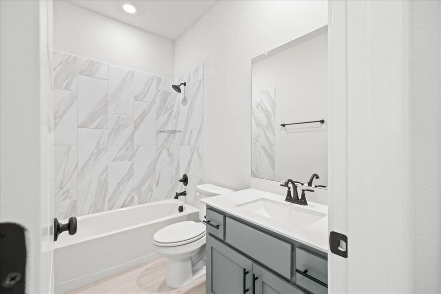 Furnished interior view inside a new home in Trace, San Marcos (Image 13).