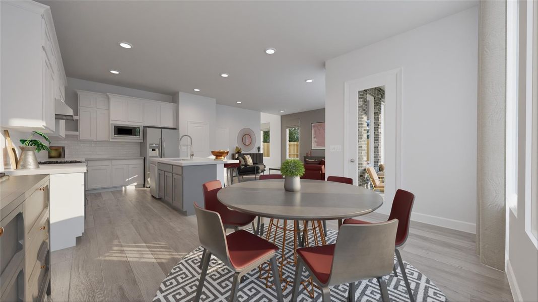 Furnished interior view inside a new home in Oakberry Trails, Waller (Image 5).