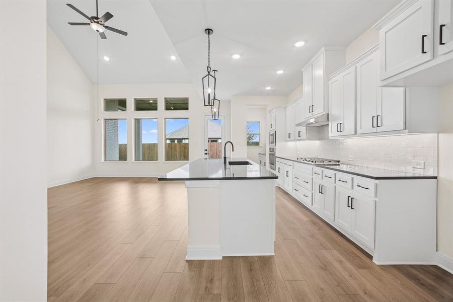 Furnished interior view inside a new home in Tavolo Park Cottages, Fort Worth (Image 9). Furnished interior view inside a new home in Tavolo Park Cottages, Fort Worth (Image 9).