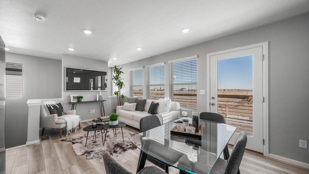 Furnished interior view inside a new home in Thompson River Ranch, Johnstown (Image 13).