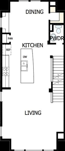 2D floor plan layout of this home in Towns at Union, St. Petersburg, FL (Image 3).