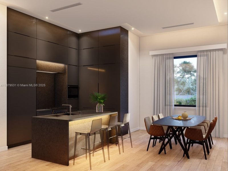 Furnished interior view inside a new home in , Miami (Image 7). Furnished interior view inside a new home in , Miami (Image 7).