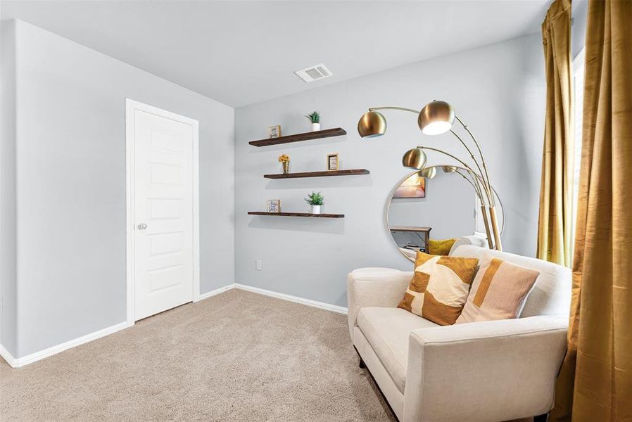 Furnished interior view inside a new home in Woodstone, Providence Village (Image 34). Furnished interior view inside a new home in Woodstone, Providence Village (Image 34).