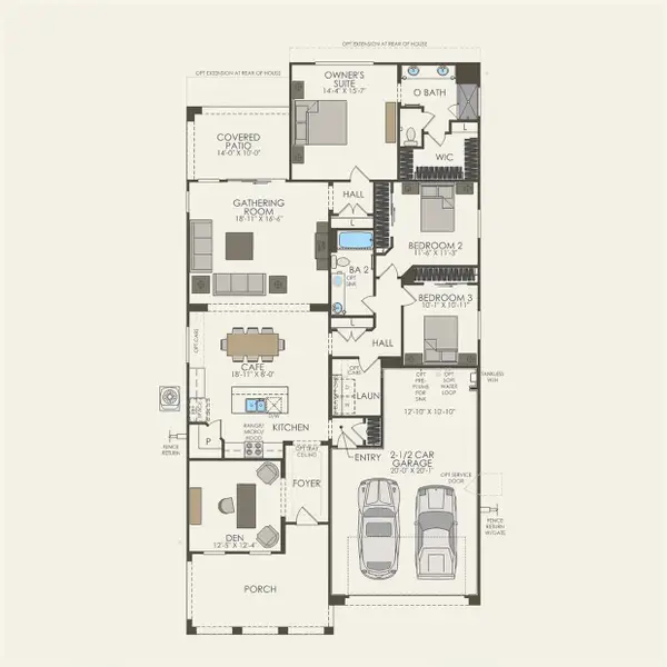 2D floor plan layout for the Barletta by Pulte Homes in Foothills at Northpointe, Peoria, AZ (Image 2). 2D floor plan layout for the Barletta by Pulte Homes in Foothills at Northpointe, Peoria, AZ (Image 2).