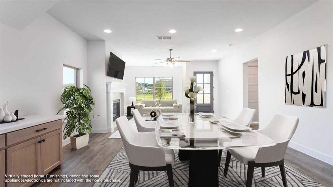 Furnished interior view inside a new home in The Heights At Uptown Celina 45', Celina (Image 5). Furnished interior view inside a new home in The Heights At Uptown Celina 45', Celina (Image 5).