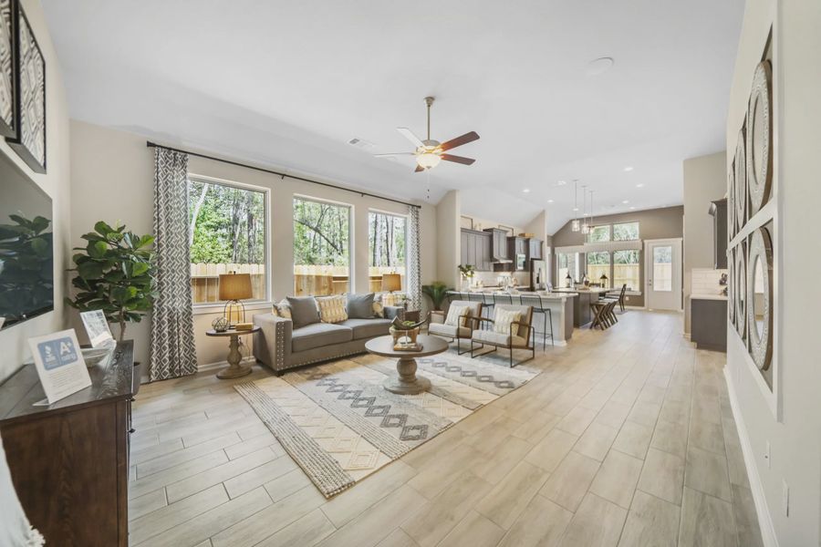 Representative furnished interior of a home built from the Marshall by Chesmar Homes in Stream Waters, Buda (Image 3).