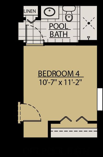 2D floor plan layout for the Sweetwater by William Ryan Homes in Myers Estates, Seffner, FL (Image 30).