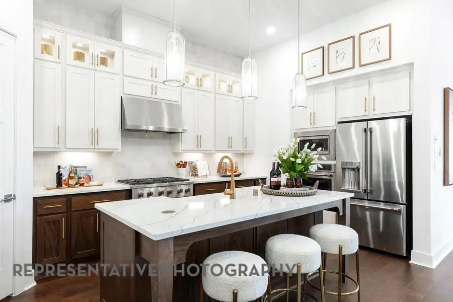 Furnished interior view inside a new home in Grand Central Park: 55ft. lots, Conroe (Image 8).