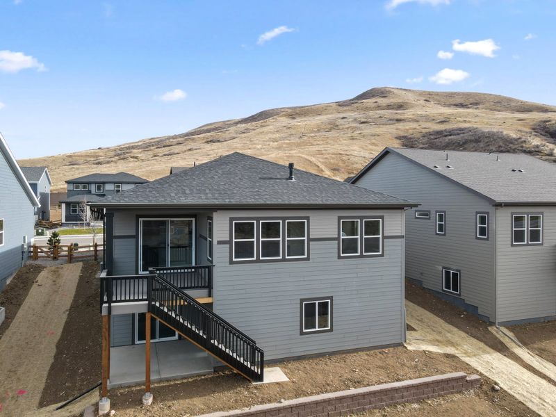 Exterior details and patio area of a home in The Manors Collection at Golden Overlook, Golden (Image 16).
