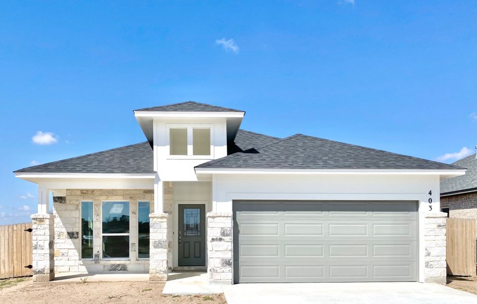 Representative exterior photo of a completed home built from the Driftwood by Steve Klein Custom Builder in TerraVista, Victoria, TX (Image 2). Representative exterior photo of a completed home built from the Driftwood by Steve Klein Custom Builder in TerraVista, Victoria, TX (Image 2).