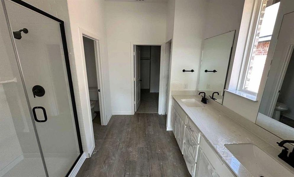 Primary Bathroom Construction Progress featuring the Harmony Collection