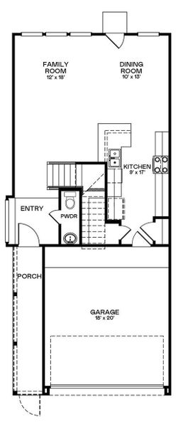 2D floor plan layout of this home in Bridgeland, Cypress, TX (Image 2).