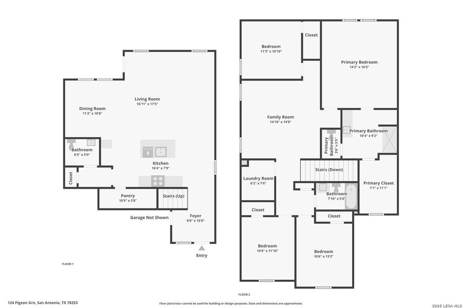 2D floor plan layout of this home in Redbird Ranch, San Antonio, TX (Image 3).