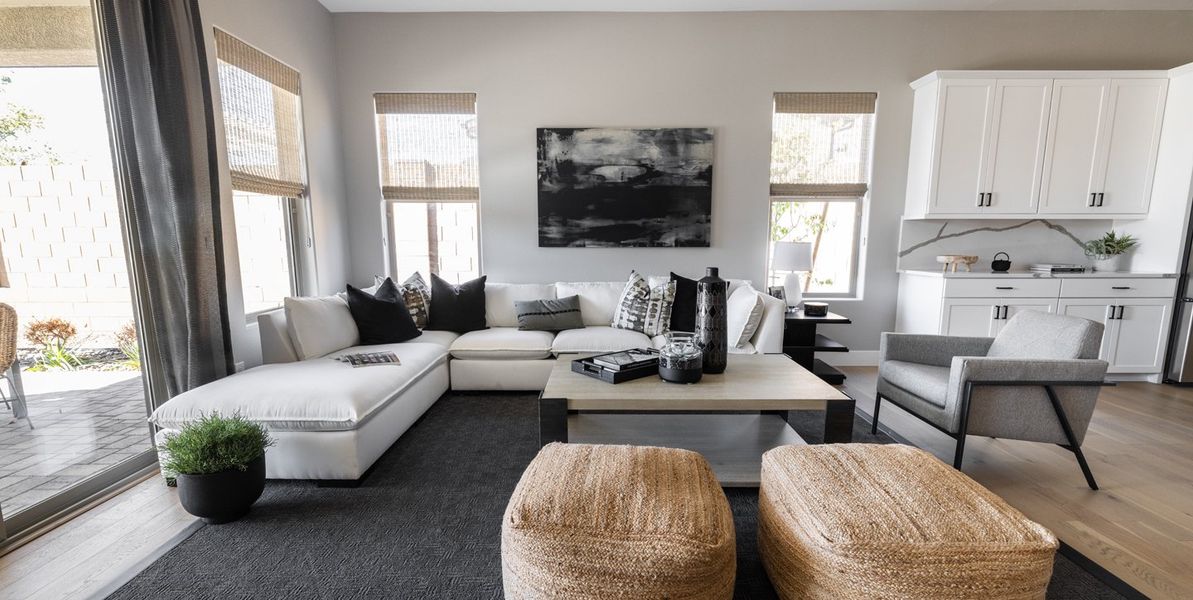 Furnished interior view inside a new home in Horizon at The Dells, Prescott (Image 8). Furnished interior view inside a new home in Horizon at The Dells, Prescott (Image 8).