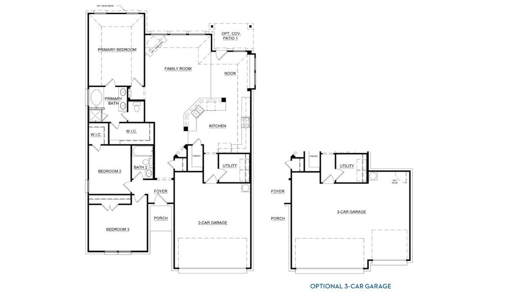 2D floor plan layout for the Concept 1730 by Landsea Homes in Chisholm Hills, Cleburne, TX (Image 4). 2D floor plan layout for the Concept 1730 by Landsea Homes in Chisholm Hills, Cleburne, TX (Image 4).