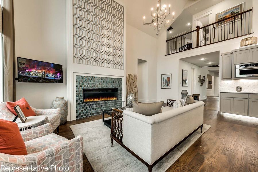 Representative furnished interior of a home built from the Rivercrest by Grand Homes in Grand Oaks, Celina (Image 10).