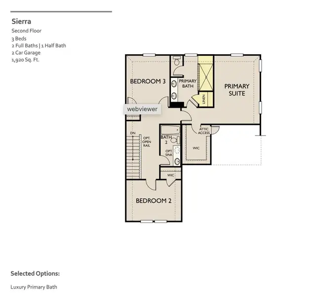 2D floor plan layout of this home in Rolling Glen, Hutto, TX (Image 5).